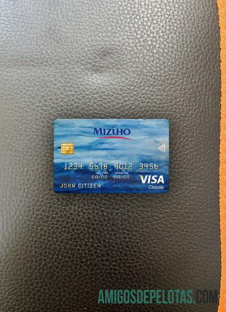 Japão Mizuho Bank Visa Classic Cartão Photolook Frente exemplo